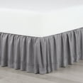 thumbnail image 1 of Martex Traditional,Transitional Gray Solid Print Ruffled Polyester , Bed Skirt , King, 1 of 4