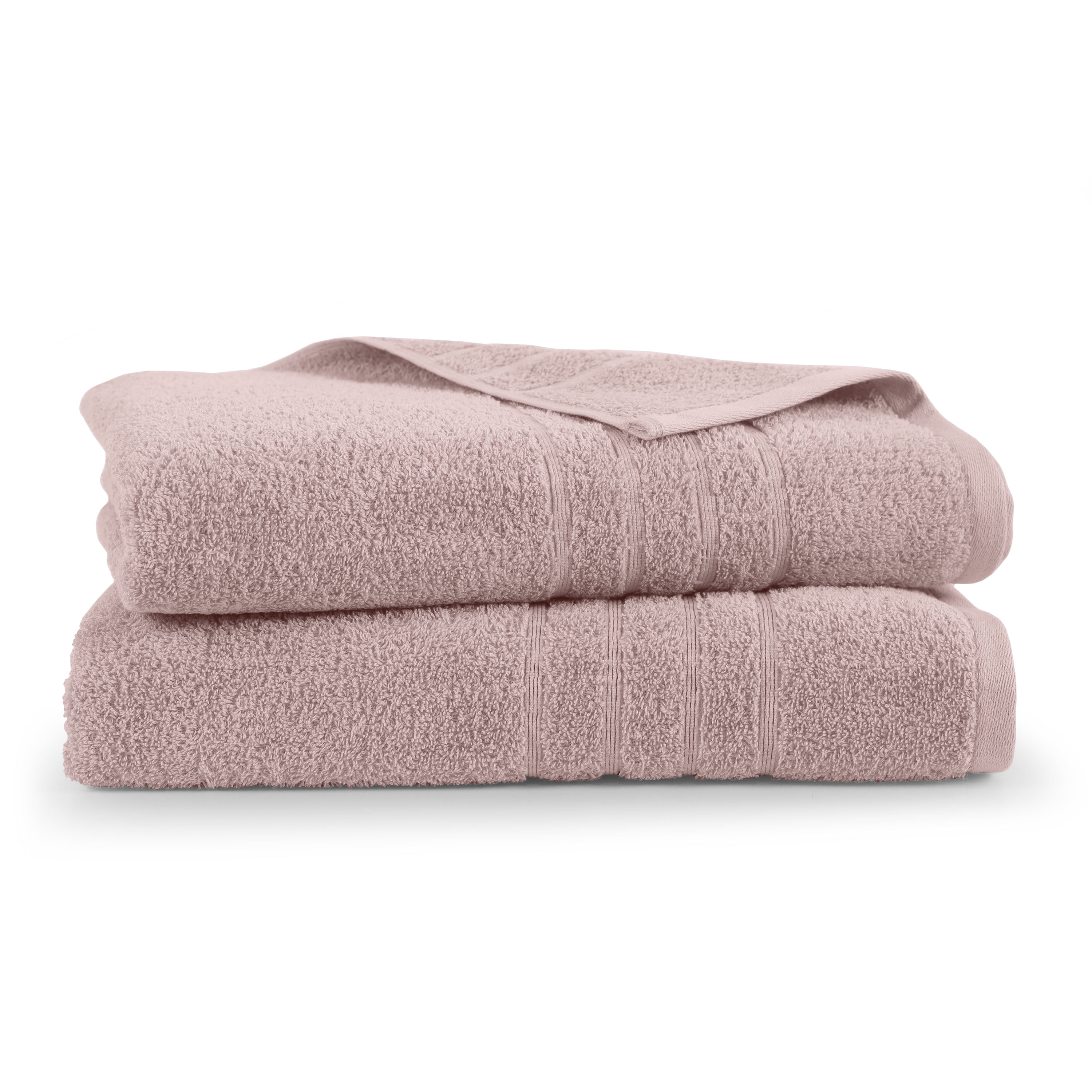 Martex 2-Pack Bath Sheet Set | 100% Cotton Extra Large 33" x 65" Towels | Crystal Pink