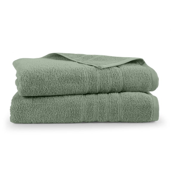 Martex 2-Pack Bath Sheet Set | 100% Cotton Extra Large 33" x 65" Towels | Sage