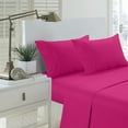 thumbnail image 1 of Martha Collection 1800 Series Embossed Deep Pocket Sheet Set - Super Soft & Wrinkle Free - Luxurious Bed Sheets Set (Twin, Hot Pink), 1 of 3