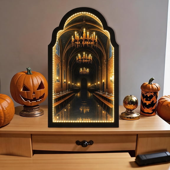 Martha Ghost Mirror for Halloween Stewart Spooky Ghosts for Halloween Decor Halloween Hologram Ghost Mirror for Halloween Party Decorations,19.68 in (C)