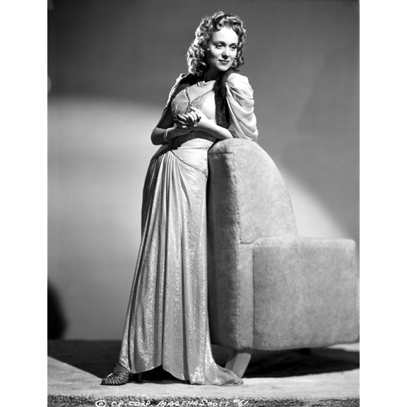 Martha Scott standing in Black and White Photo Print (8 x 10)