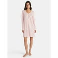 thumbnail image 1 of Martha Stewart Everyday Women's Henley Sleepshirt with Long Sleeves, Sizes S-XXL, 1 of 4