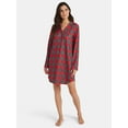 thumbnail image 1 of Martha Stewart Everyday Women's Henley Sleepshirt with Long Sleeves, Sizes S-XXL, 1 of 4