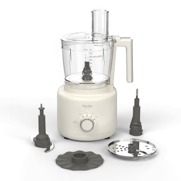 Martha Stewart 10-Cup Electric Food Processor & Chopper, Cream