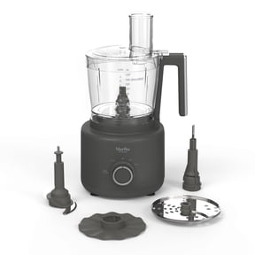Martha Stewart 10-Cup Electric Food Processor & Chopper, Gray
