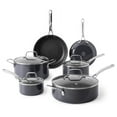 thumbnail image 1 of Martha Stewart 10-Piece Aluminum Non-Stick Enamel Cookware Set, Gray, 1 of 7