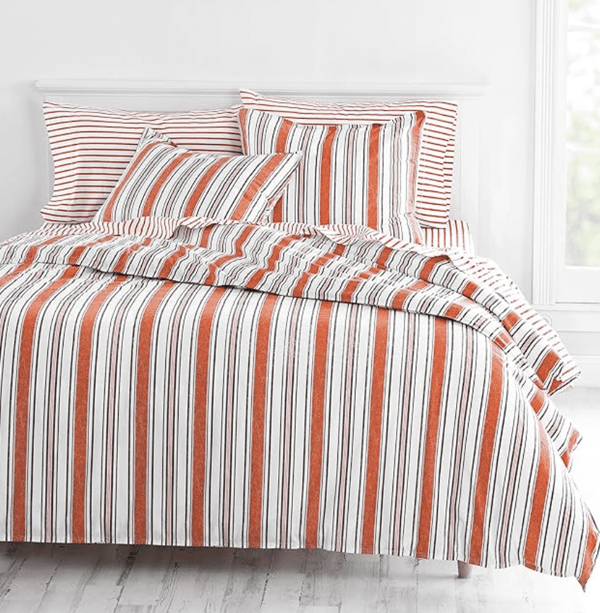 Martha Stewart 100% Cotton 3Pc Duvet Set 1 Duvet Cover 2 Pillow Shams ...