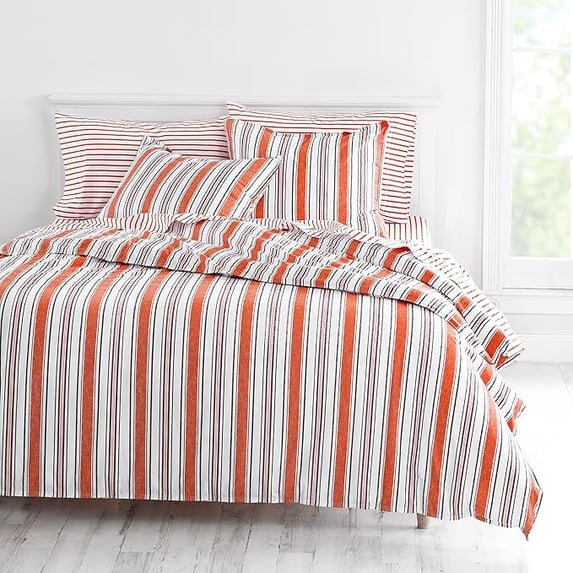 Martha Stewart Carden 100% Cotton 3pc Duvet Set-1 Duvet, 2 Pillow Shams