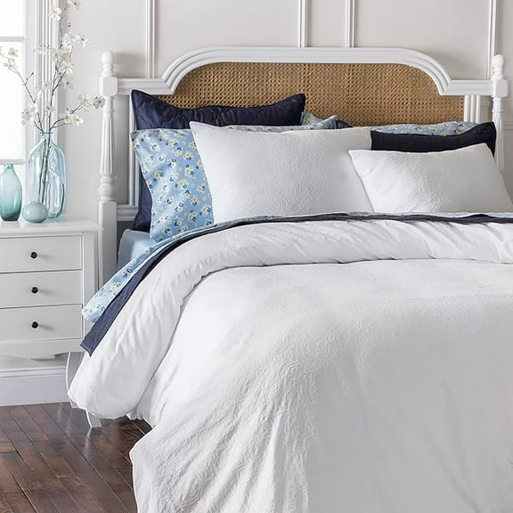 Martha Stewart Kinfolk 100% Cotton 3pc Duvet Set-1 Duvet, 2 Pillow Shams