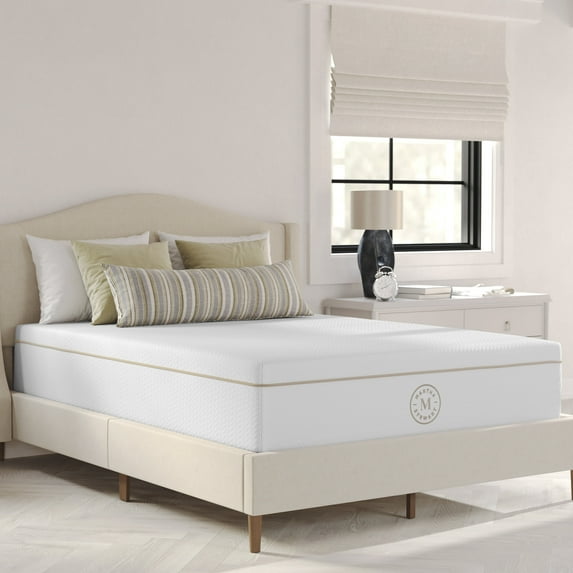 Martha Stewart 12 Inch Full Medium Plush Dual-Action Cooling Gel Memory Foam Mattress with Soft Breathable CoolWeave Jacquard Quilted Top