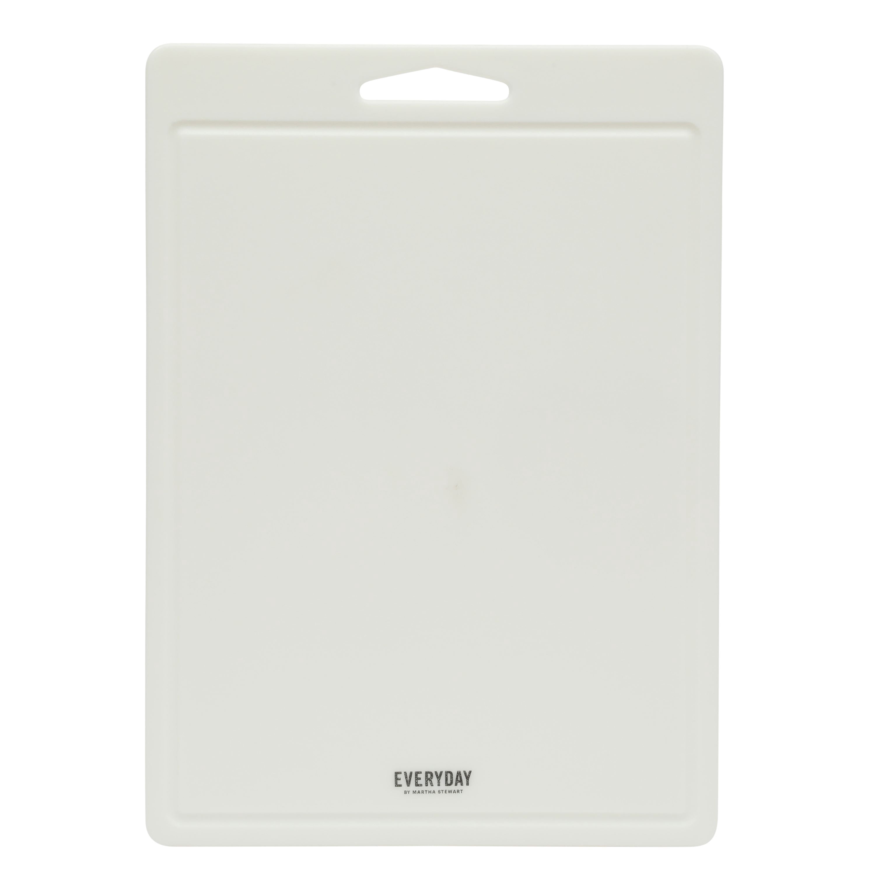 Martha Stewart 18" x 13" Plastic Cutting Boards Set for Kitchen, White