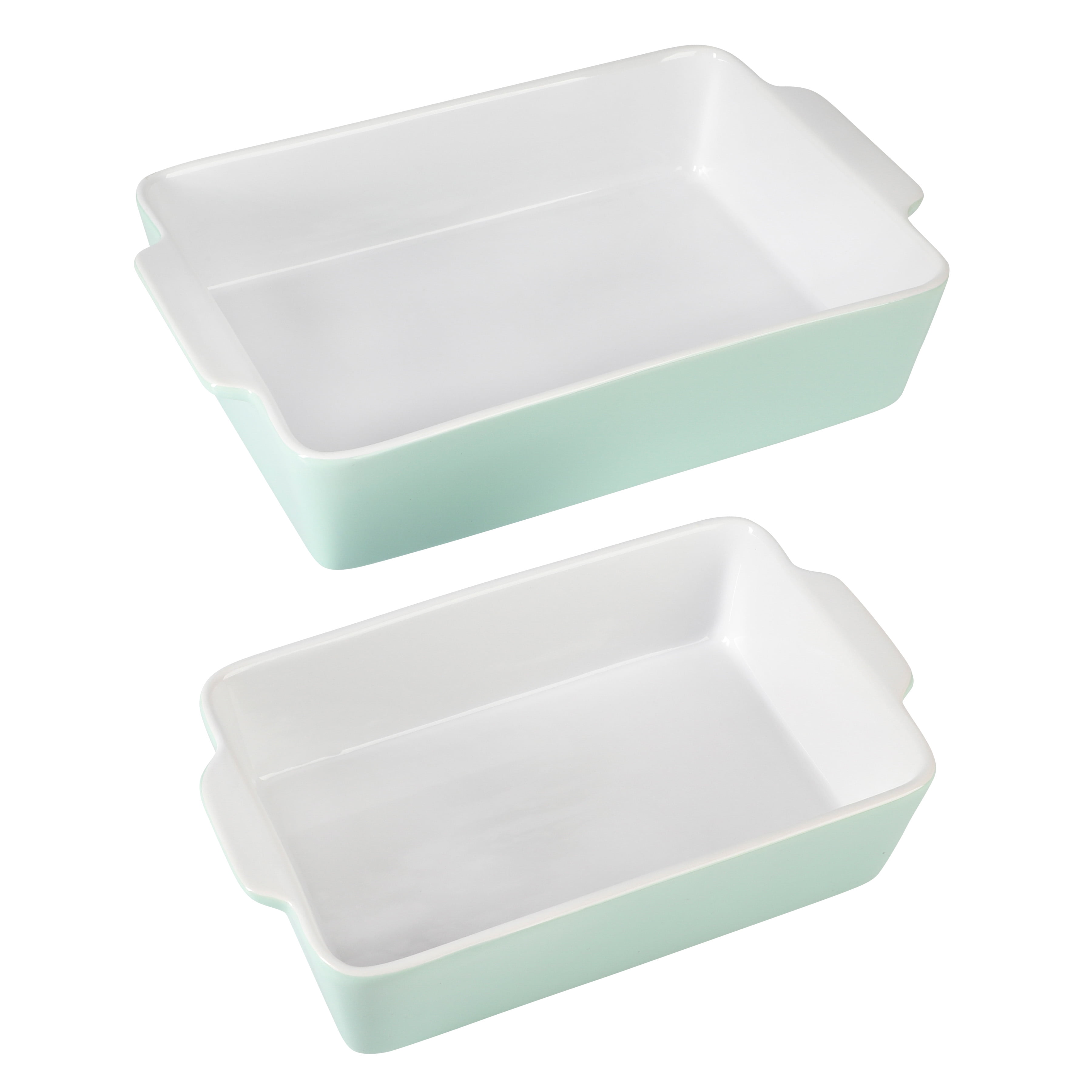 MARTHA STEWART Everyday 2-Piece Rectangular Stoneware Large and Medium  Baker Bakeware Set in Taupe 985120058M - The Home Depot