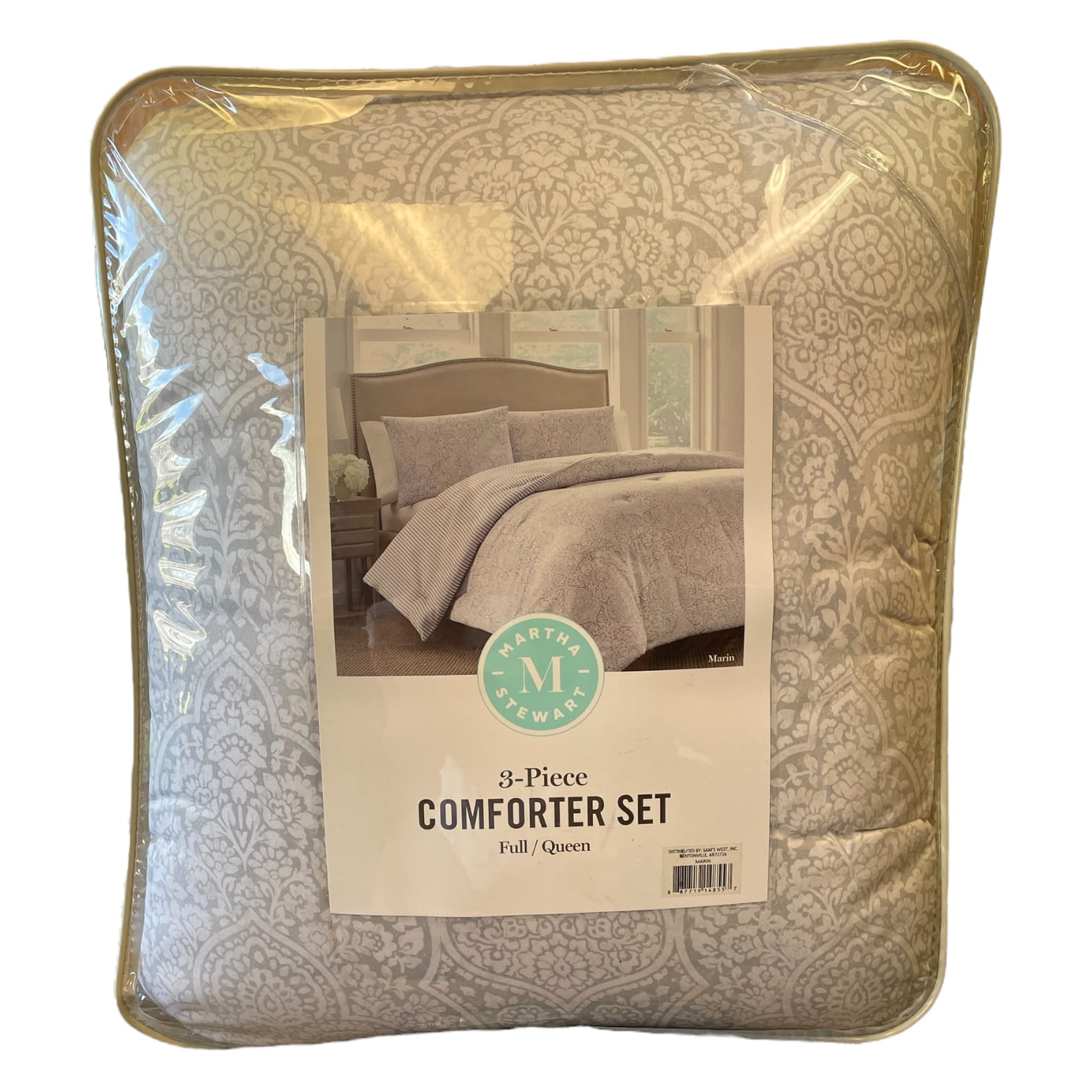 Martha Stewart 3-Piece Comforter Set, Full/Queen, Marin - Walmart.com