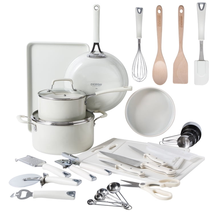 Martha Stewart Everyday Elverton 32-Piece Non-Stick Aluminum