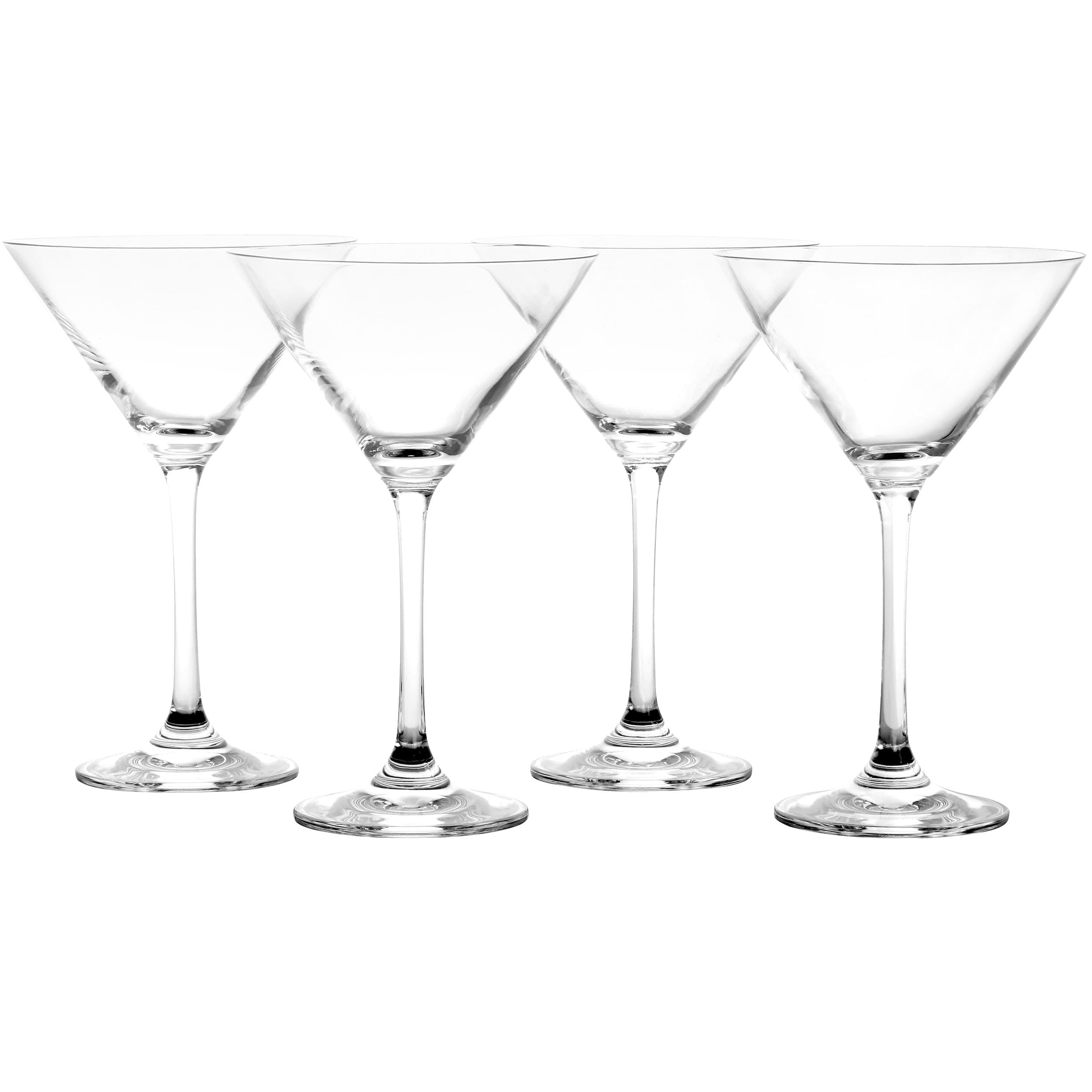 Classic Clear Glass Martini Cocktail Set, 4-Pieces, 10 Ounce