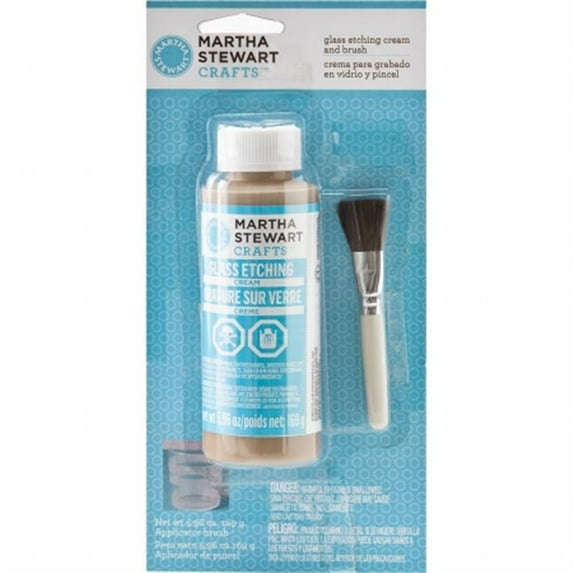 Martha Stewart 5.96 -Ounce Glass Etch Cream with Brh