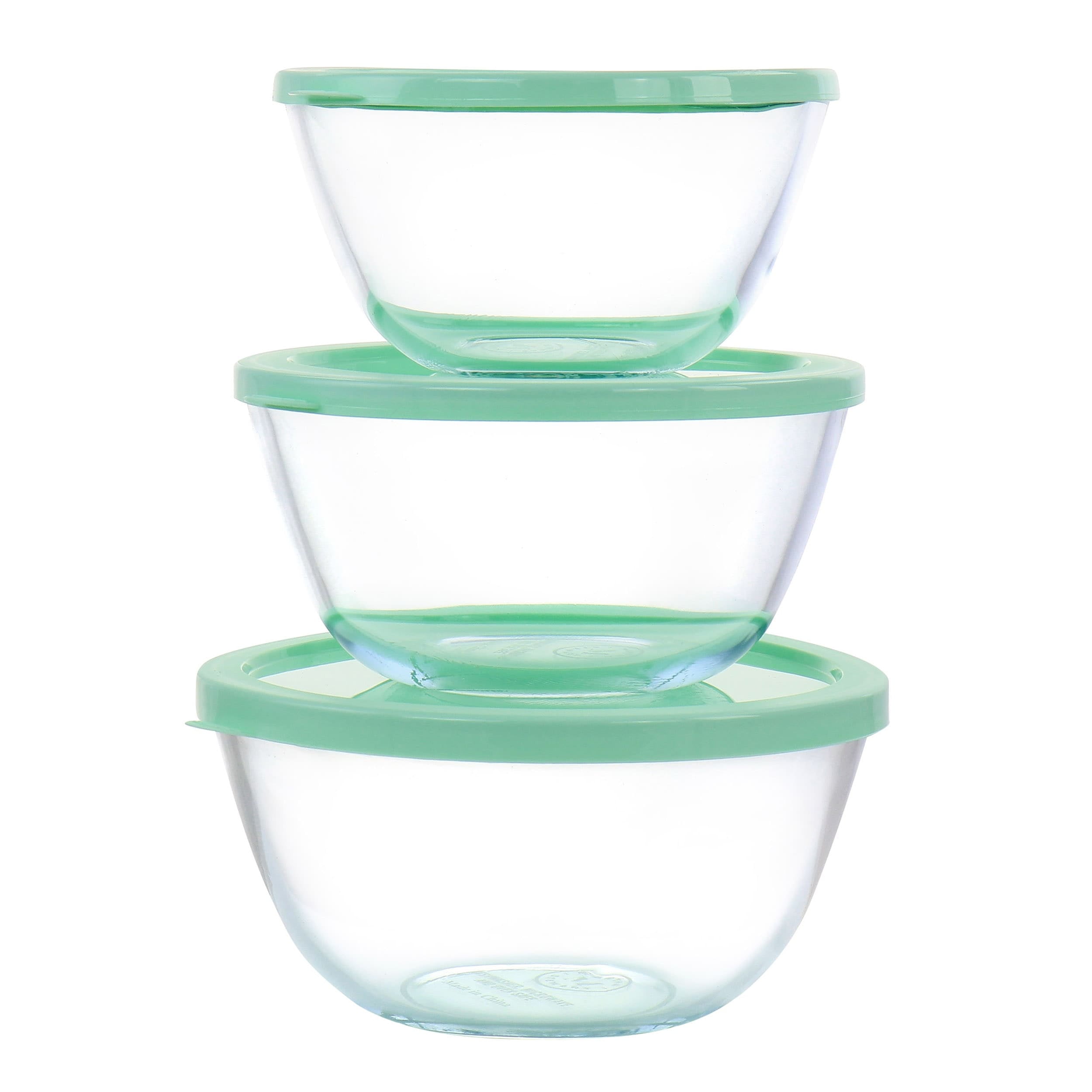 Martha Stewart Lamoine 6-Piece (44oz, 32oz, 22oz) Round Borosilicate Glass Storage Container Set w/ Lids