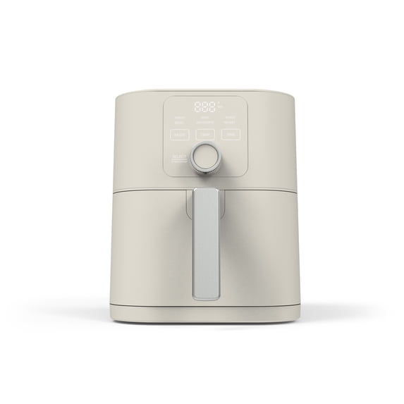 Martha Stewart 6QT Slim Air Fryer, 6-in-1, Ceramic Non-Stick, Linen Cream