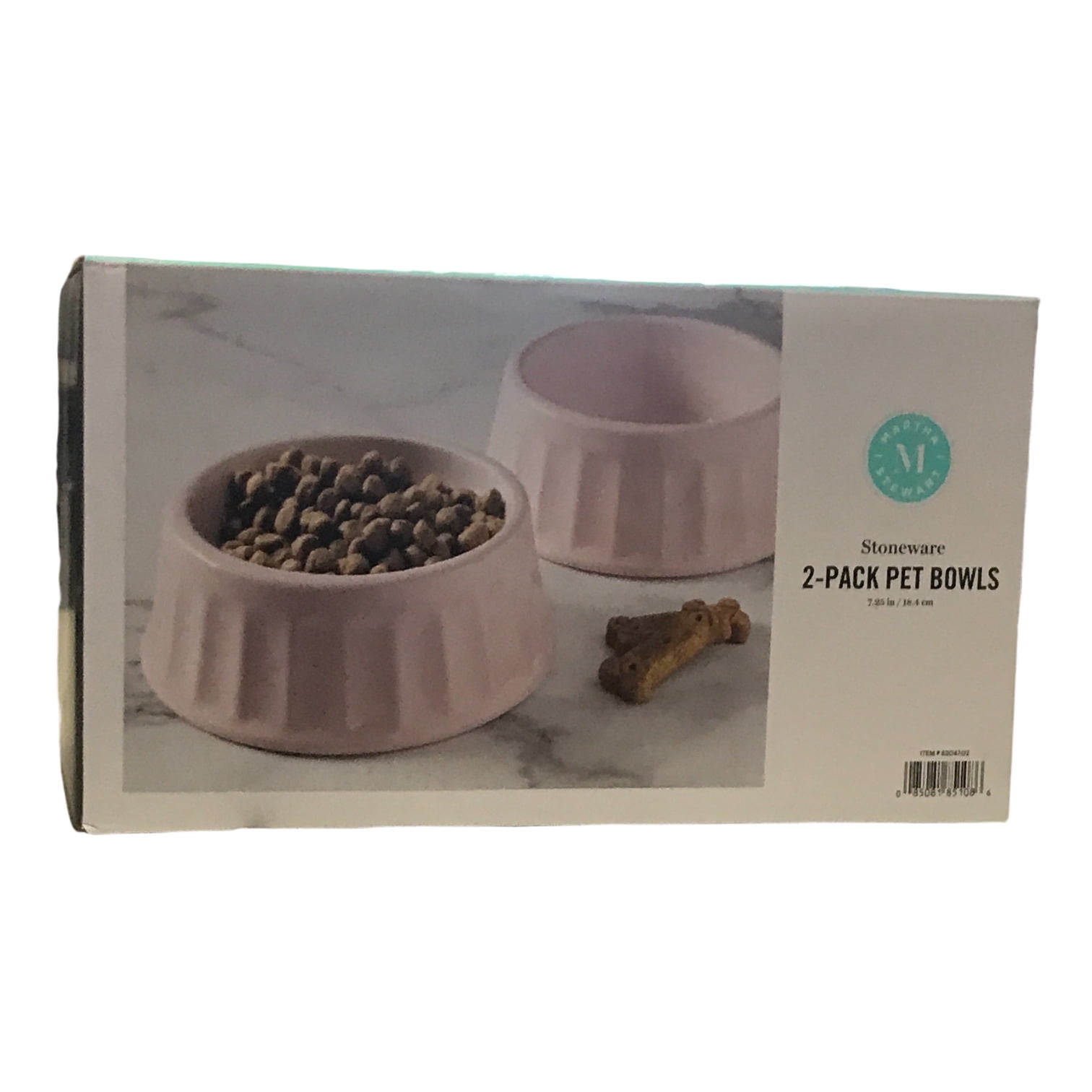 Martha Stewart 7.25 Pet Bowl Set 2 pk. Pink