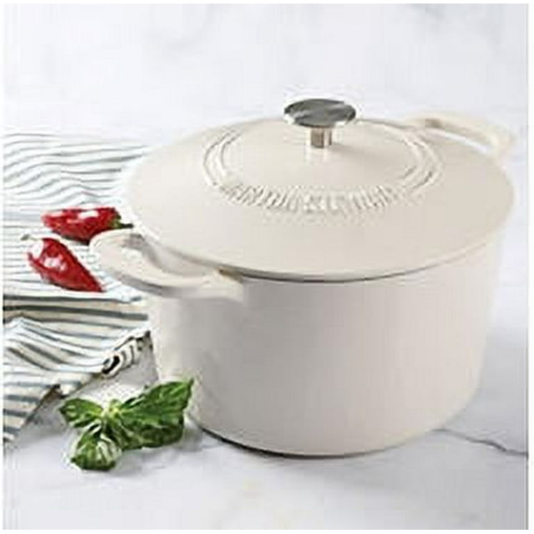 Martha Stewart 7-Quart Enamel on Cast Iron Dutch Oven-Linen