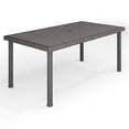 thumbnail image 1 of Martha Stewart 71" Indoor-Outdoor Patio Table with Engineered Wood Top in Gray Rattan Wicker, 1 of 11