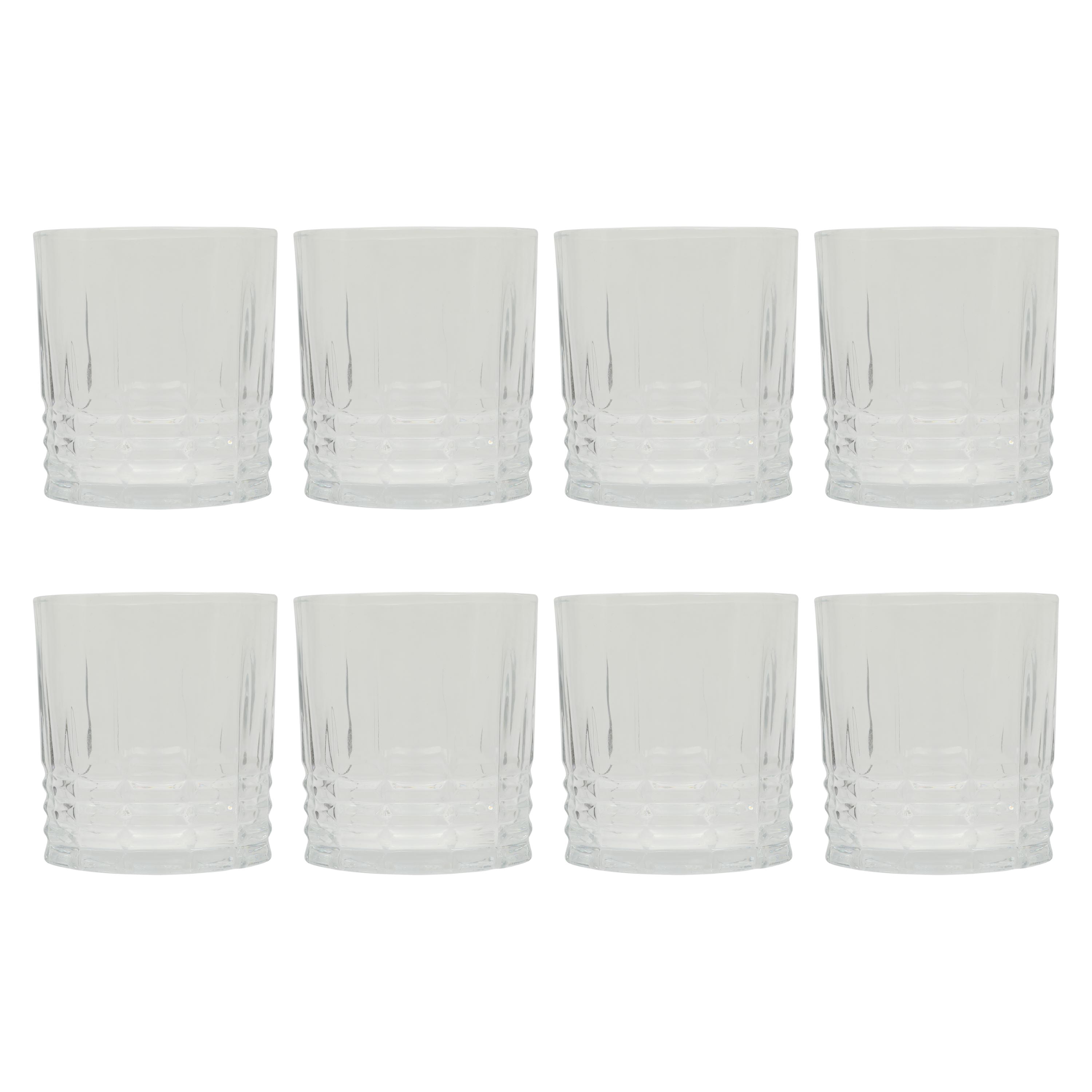 Martha Stewart Calista 11.5 oz Clear Double Old-Fashioned Glasses (Set of 8)
