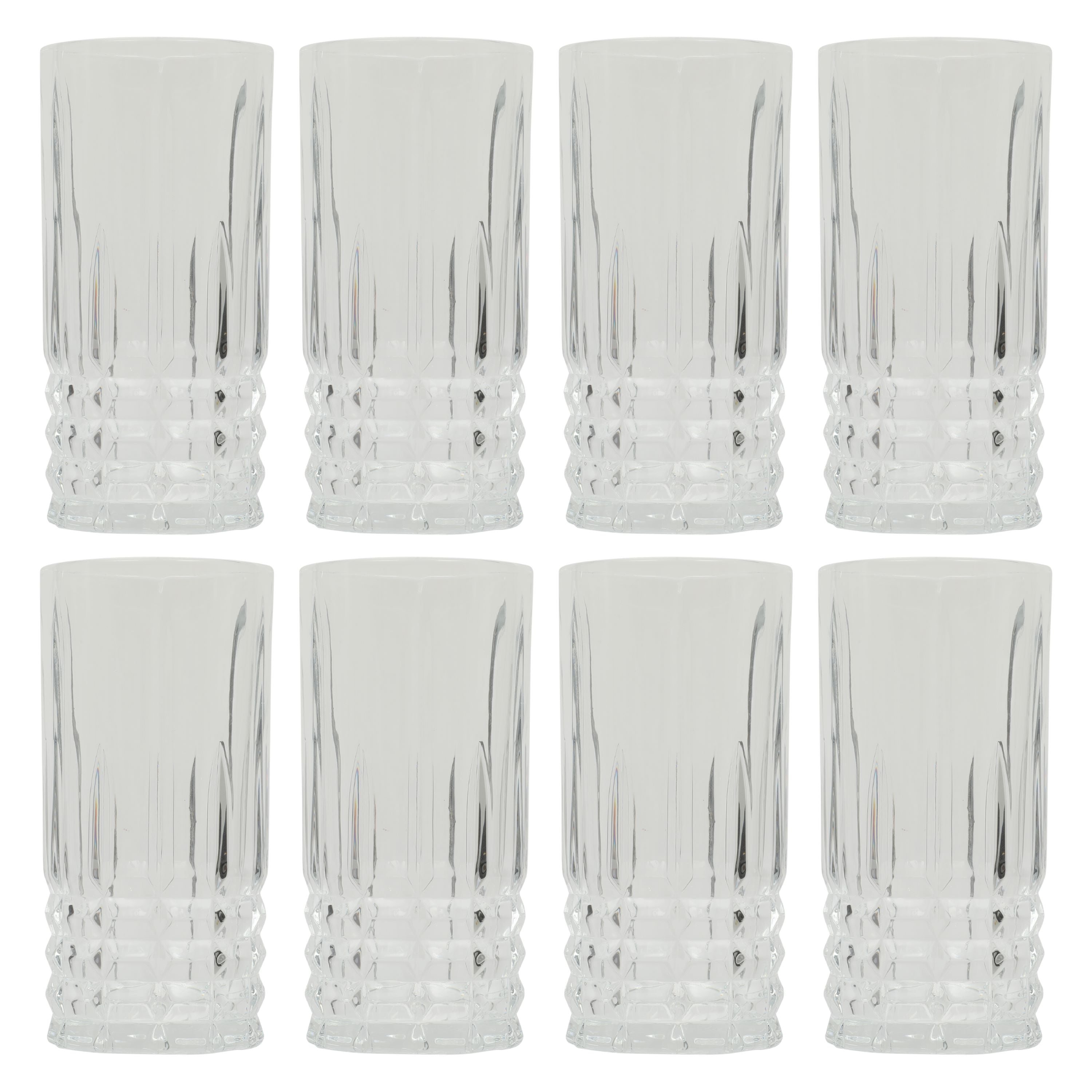 Martha Stewart 12.2oz 8-Piece Glass Tumbler Glassware Set