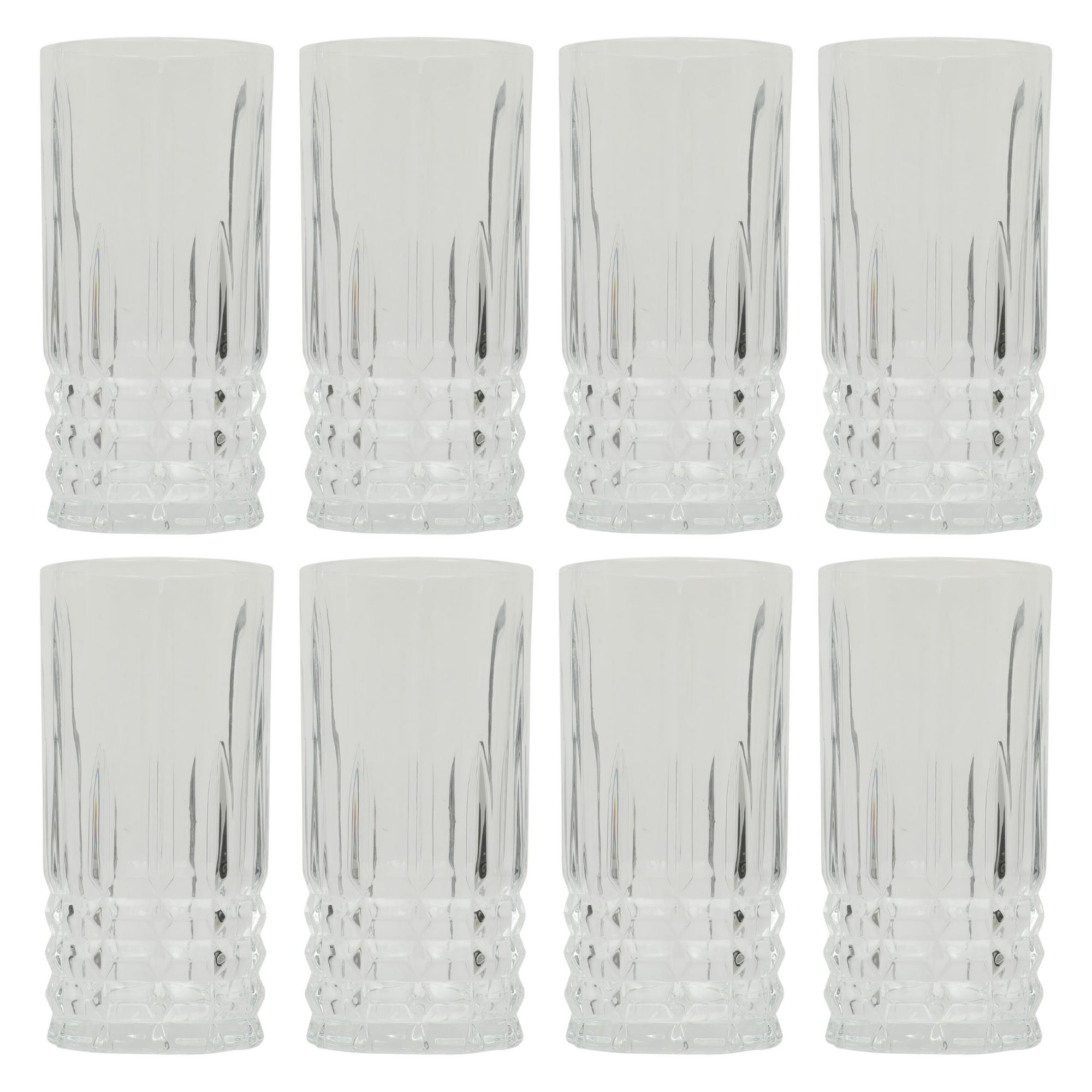 Martha Stewart 12.2oz 8-Piece Glass Tumbler Glassware Set