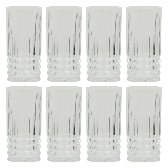 Martha Stewart 12.2oz 8-Piece Glass Tumbler Glassware Set