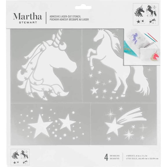 Martha Stewart Adhesive Laser-cut Unicorn Stencil
