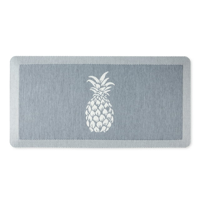 Martha Stewart Aloha Modern Pineapple AntiFatigue AirInfused Kitchen Mat, Blue, 19.6"x39