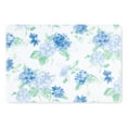 thumbnail image 1 of Martha Stewart Amber Floral Daisy Stripe Reverisble Water Resistant Kitchen Mat, Blue/Purple, 20"x30", 1 of 12