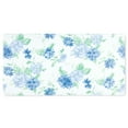 thumbnail image 1 of Martha Stewart Amber Floral Daisy Stripe Reverisble Water Resistant Kitchen Mat, Blue/Purple, 20"x39", 1 of 12