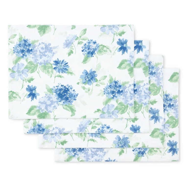 Blue Floral Placemat Set (4-Pack) Blue Floral Placemat Set (4-Pack)