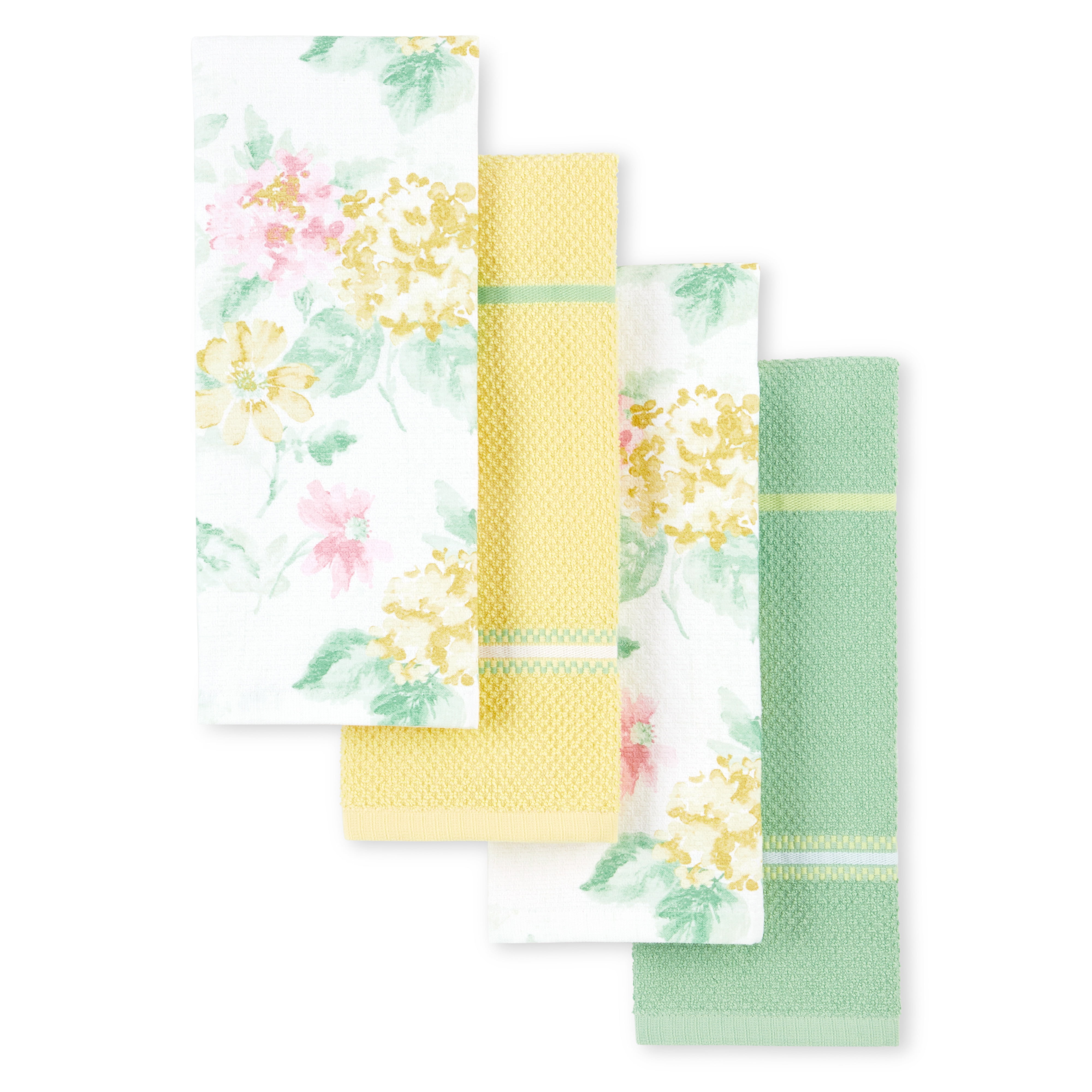 JOOCAR Kitchen Towels, Spring Yellow Jasmine Bee Hello Sunshine 16x27.5  Inch Kitchen Towels for Kitchen Decor Housewarming Gift Towels Set of 2 