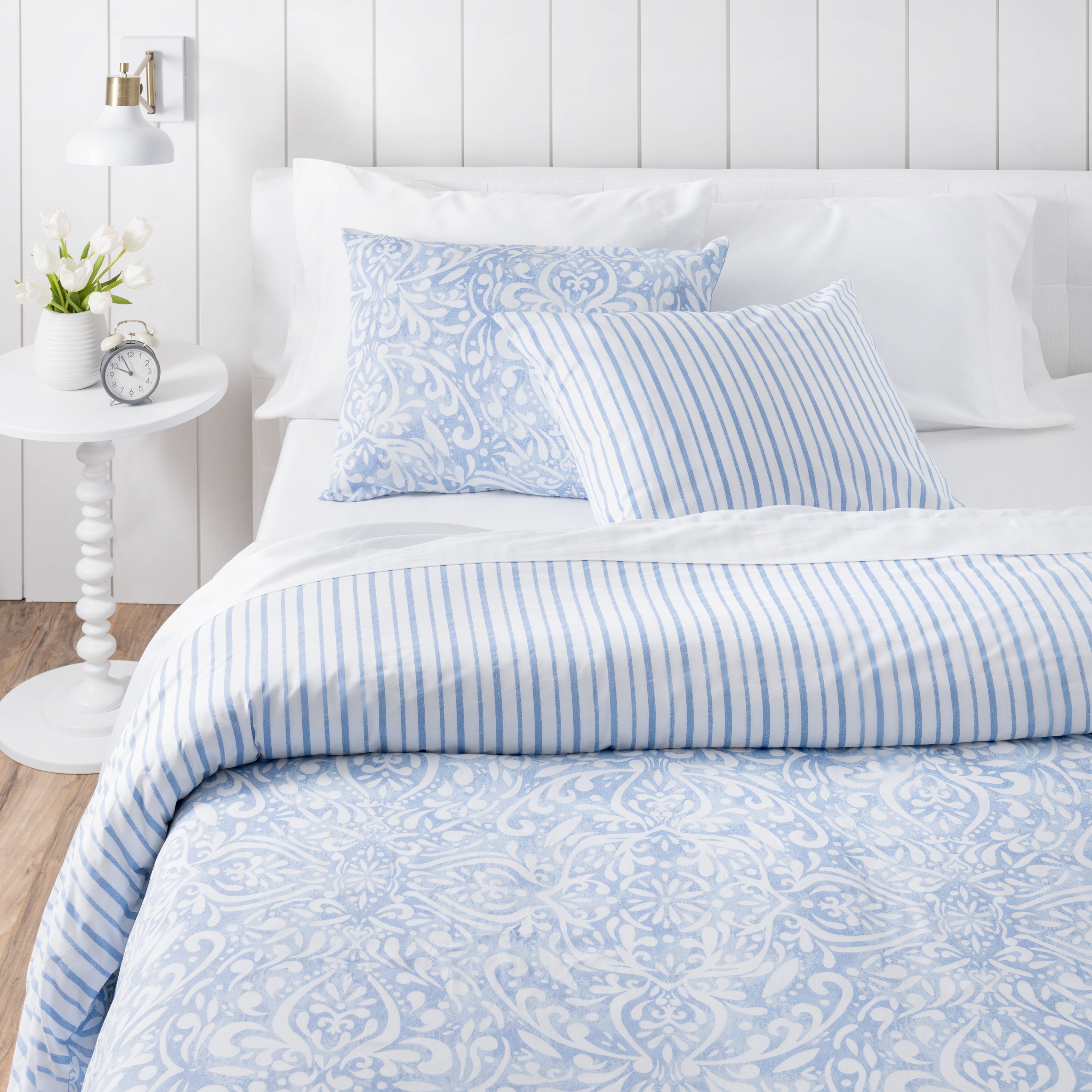 Martha Stewart Avery Medallion 100% Cotton 3pc Duvet Set-1 Duvet, 2 Pillow  Shams, image size:3500x3500