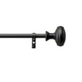 thumbnail image 1 of Martha Stewart Barrington 3/4", Adjustable Curtain Rod and Finial Set, Matte Black, 36'' - 66'' Long, 1 of 6