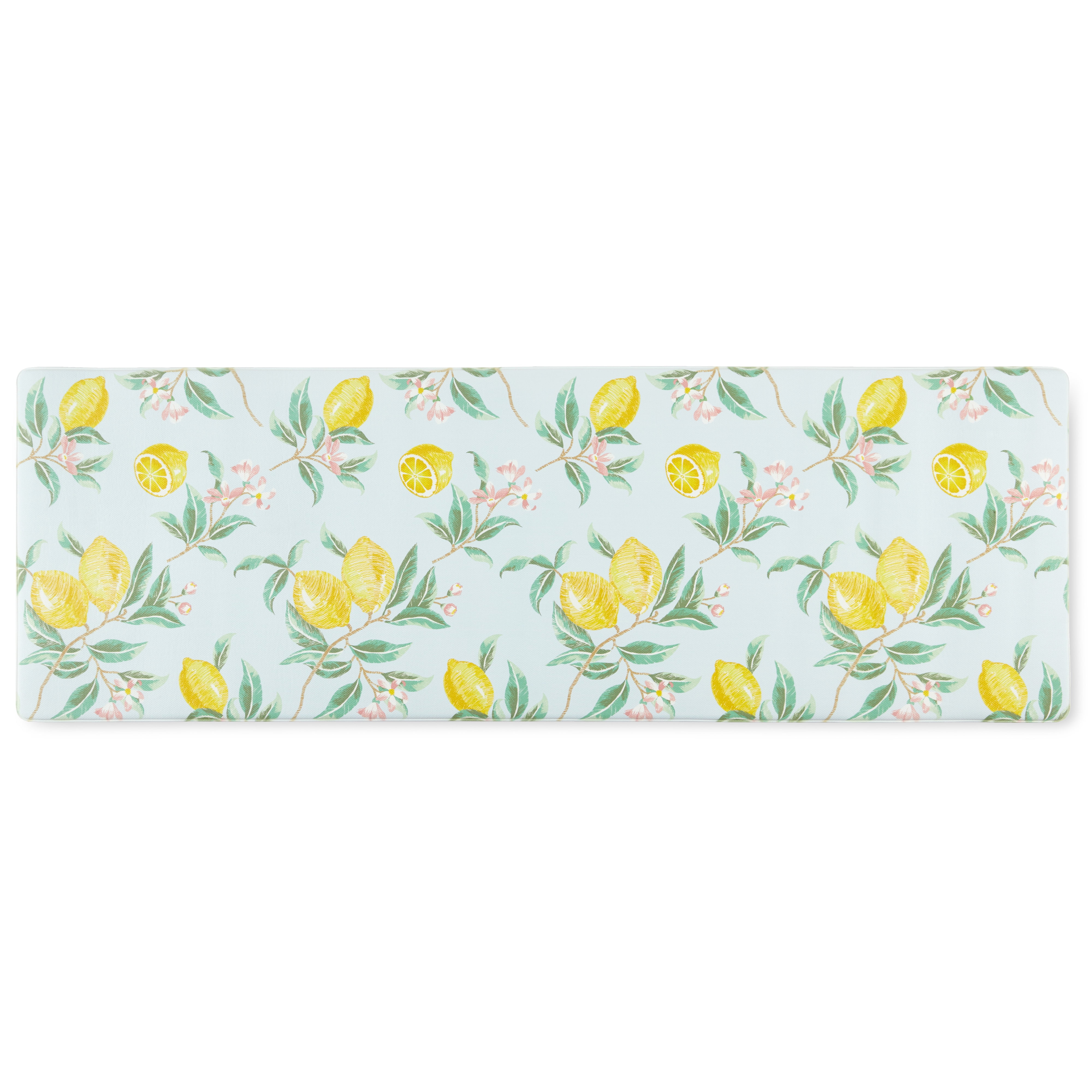 Martha Stewart Bloomfield Lemon Whimsy AntiFatigue Kitchen Mat, Light