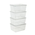 thumbnail image 1 of Martha Stewart Brody 4 Pack Stackable Plastic Storage Box with Lids Office Desktop Organizers, 6.75" x 5", 1 of 10