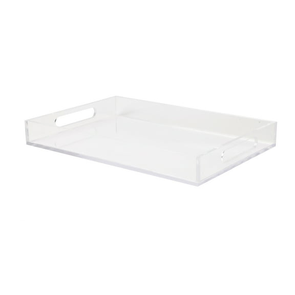 Martha Stewart Brody Acrylic Letter Tray Office Desktop Organizer with Handles, 12.75" x 8.75"