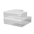 thumbnail image 1 of Martha Stewart Brody Clear Plastic Storage Organizer Bins with White Engineered Wood Lids for Home Office, Kitchen, or Bathroom, 3 Pack Small/Medium/Large, 1 of 9
