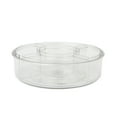 thumbnail image 1 of Martha Stewart Brody Divided Lazy Susan Organizer with 5 Removable Bins, Plastic 360° Rotating Desk Storage Organizer, 12 Inch, Clear, 1 of 9