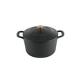 thumbnail image 1 of Martha Stewart Gatwick 7 QT Enameled Cast Iron Dutch Oven - Black matte, 1 of 4