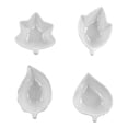 thumbnail image 1 of Martha Stewart Ceramic Tidbit 4-Piece Dish Set, White, 1 of 6