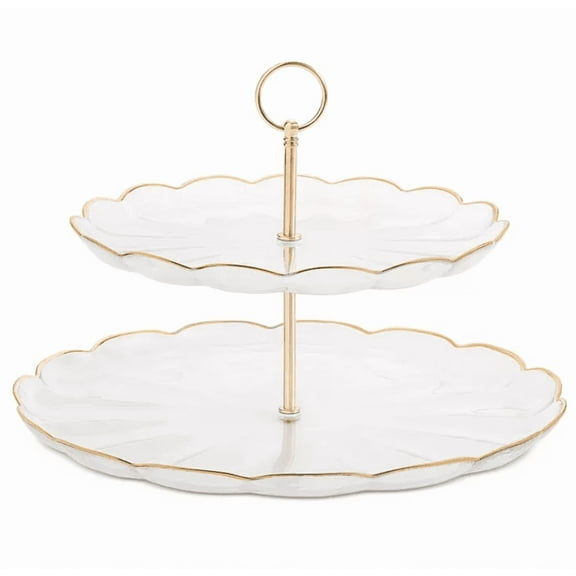 Martha Stewart Collection 2-Tiered Server with Gold Edge, Created for Macy's