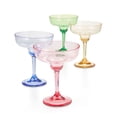 thumbnail image 1 of Martha Stewart Collection, Acrylic Margarita Glasses, Set of 4, Multicolor, 1 of 1