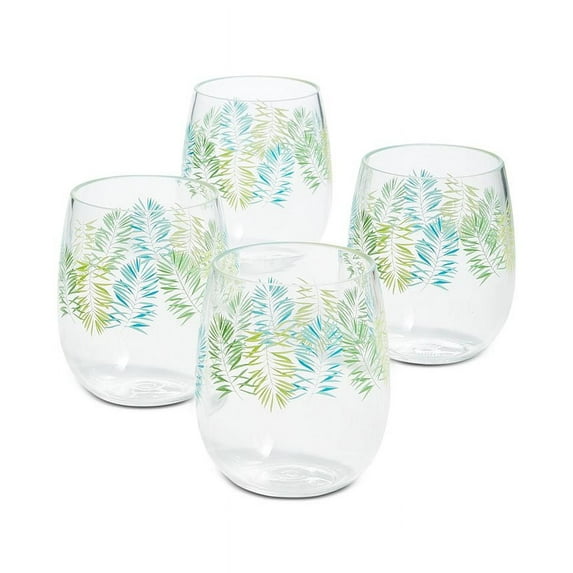 Martha Stewart Collection Acrylic Stemless Wine Glasses, Set of 4