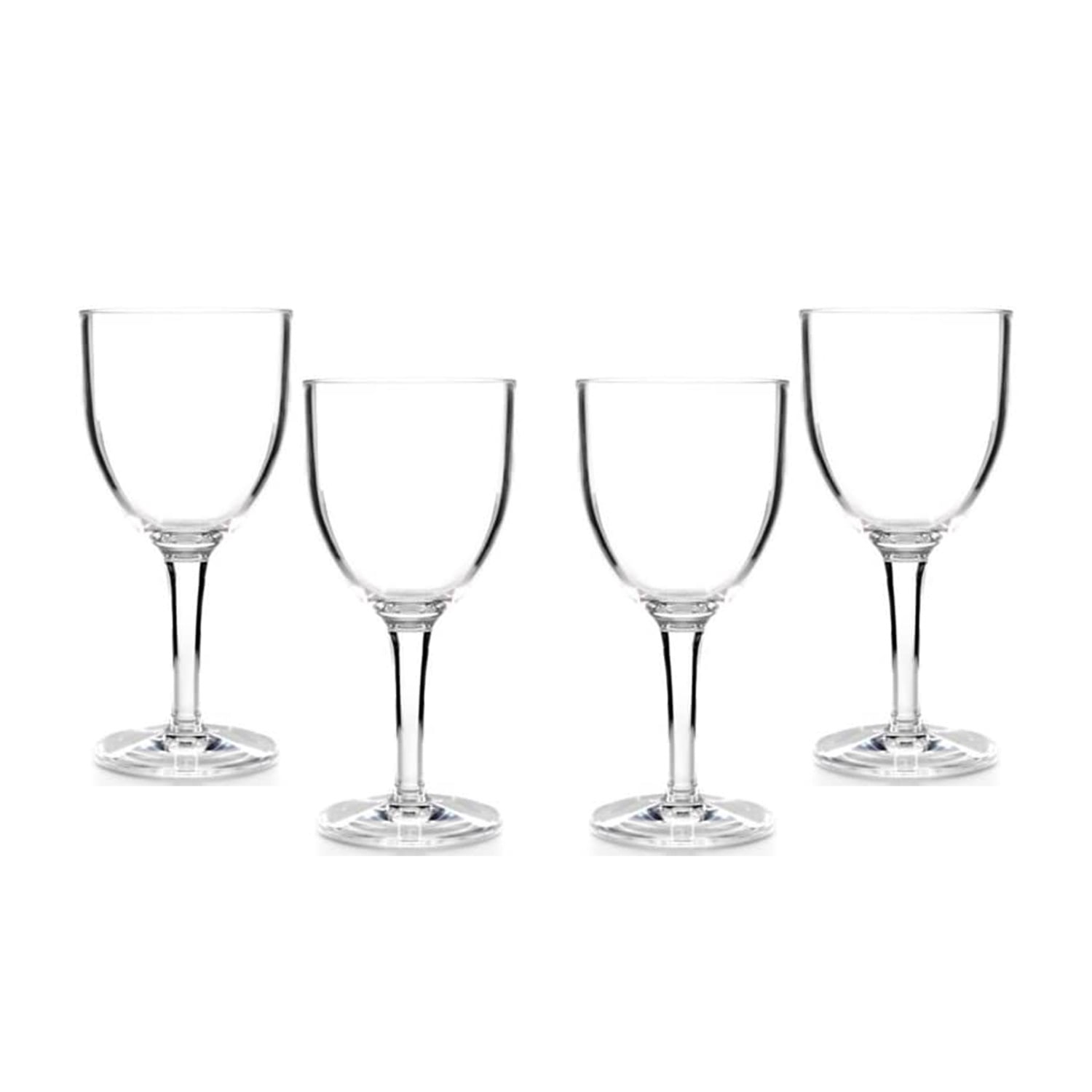 Martha Stewart Collection Acrylic Wine Glass, Clear, Set of 4