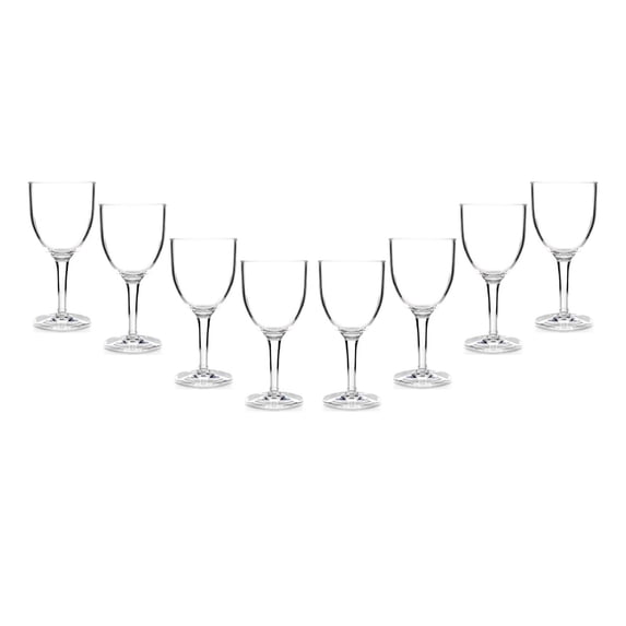 Martha Stewart Collection Acrylic Wine Glass, Clear, Set of 8